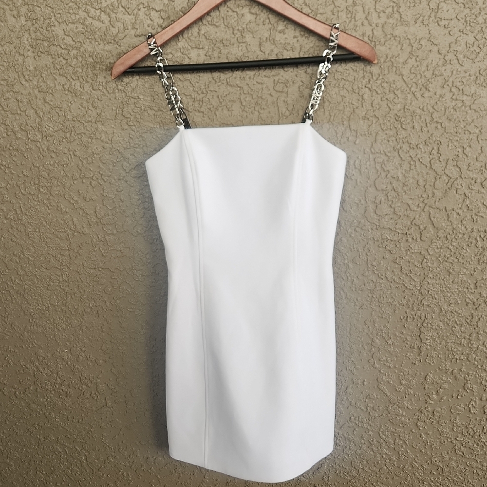 Michael Kors Stretch Crepe Mini Dress White
